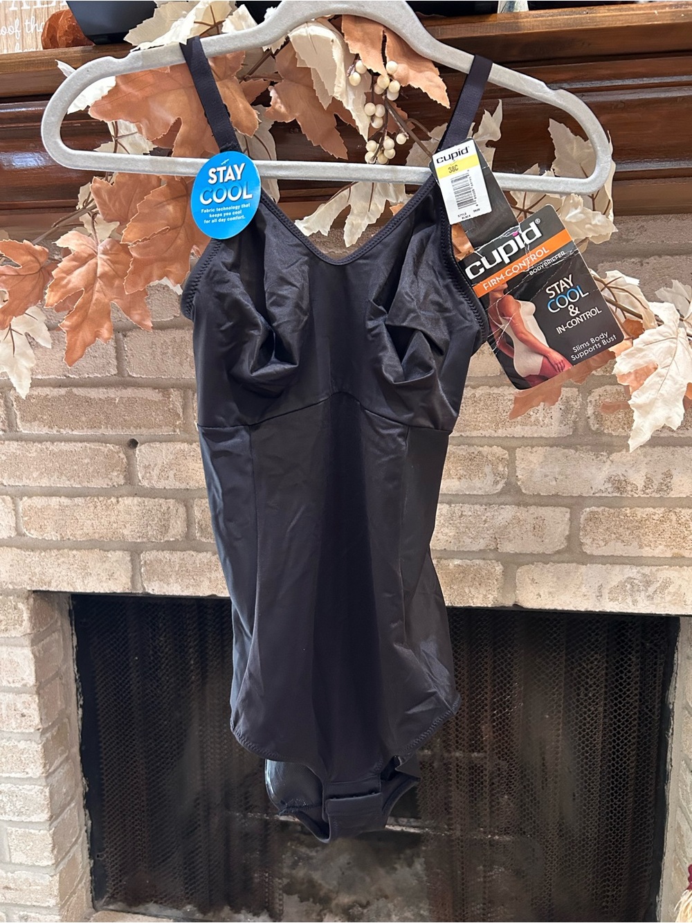 Cupid Black Stay Cool Shaping One-Piece Bodysuit
